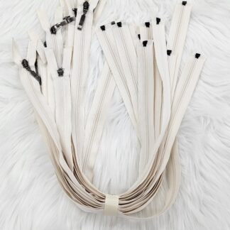 Avo spiraali vetoketju 4mm, Luonnon valkoinen, rauta vedin  62cm