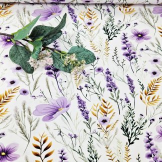 Lilat niittykukat Trikoo